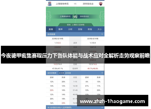 今夜德甲密集赛程压力下各队体能与战术应对全解析走势观察前瞻